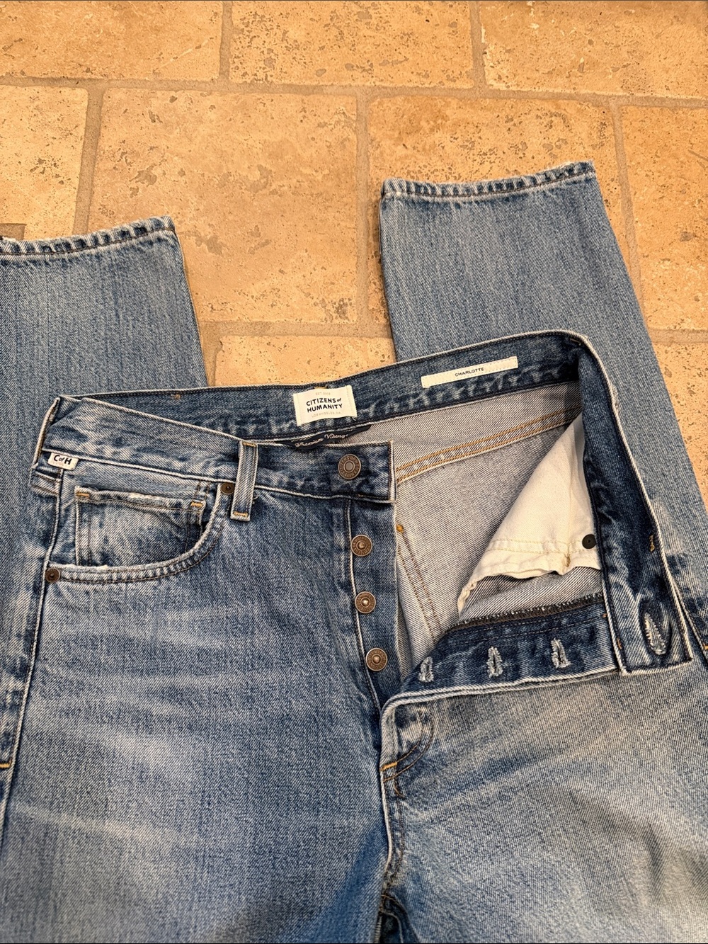 Citizens of Humanity Men’s Light Blue Button-Fly Jeans